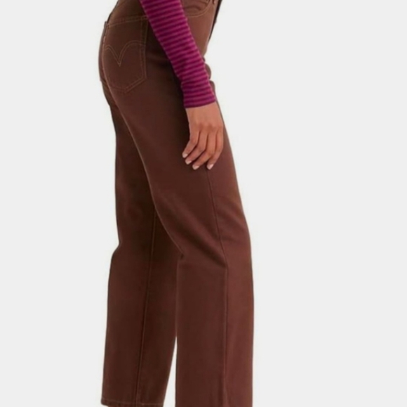 Levi's ribcage cropped chocolate pant NWT size 31 - Picture 4 of 4